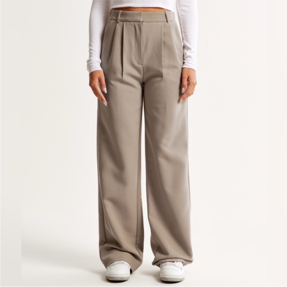 Abercrombie & Fitch Brown Wide-Leg Pants